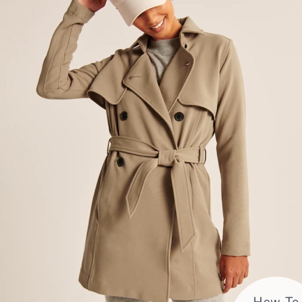 Abercrombie & Fitch Drapey Trench Coat